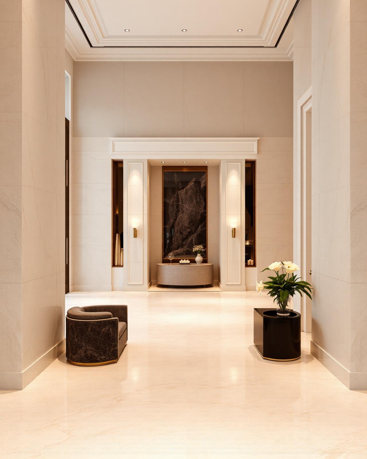 Facciata residenziale rivestita in Pietra di Trani